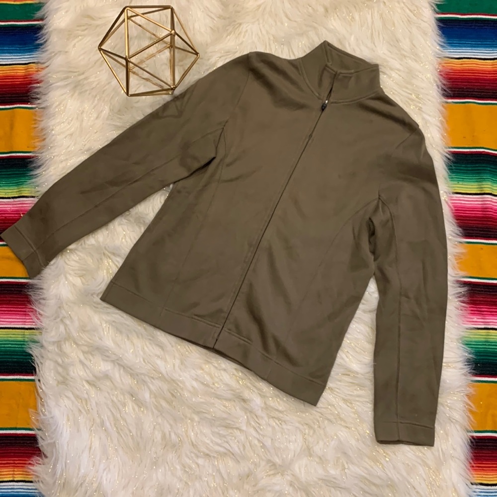 Cutter & Buck Zip Front Olive Green Lightweight Jacket Women’s Small